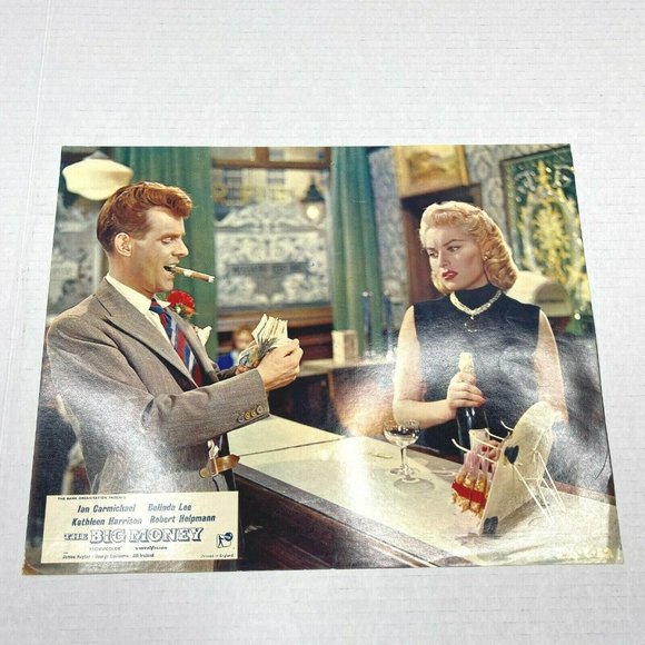 Set of 8 The Big Money 1956 Lobby Card Movie‎ Poster Belinda Lee British Comedy - Picture 1 of 10